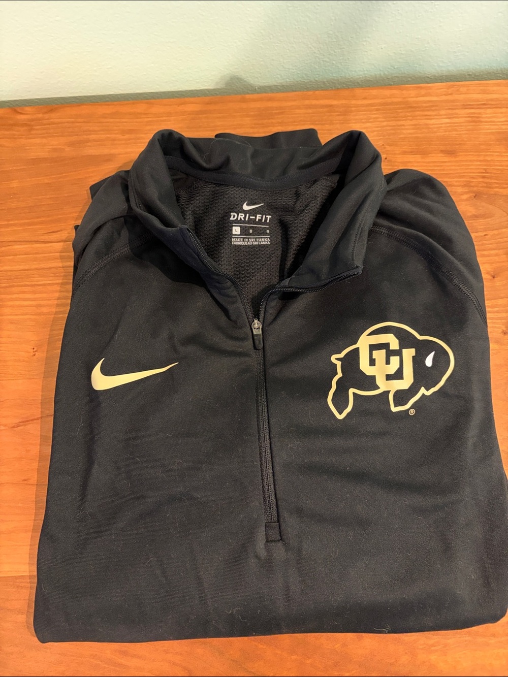 Nike Black and Gold CU Buffalo Dri-FIT Quarter-Zip Pullover